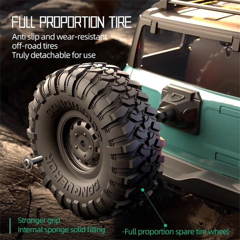 HB Toys RTR R1604/5/6 1/16 2.4G 4WD RC Car Full Proportional Rock Crawler LED Light Off-Road Climbing Truck Vehicles Models Toys