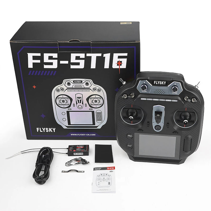 Flysky FS-ST16 2.4GHz 16CH ANT Protocol EdgeTX Radio Controller 3.5 inch IPS High-Brightness Display With FS-SR8 Receiver for FPV Drone RC Airplane Car Boat