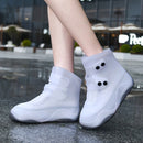 XANES 1Pair Bicycle Protective Gear Waterproof Non-slip Shoe Covers Easy Double Buckle Design Outdoor Reusable Overshoes Elastic Rain Boots Unisex