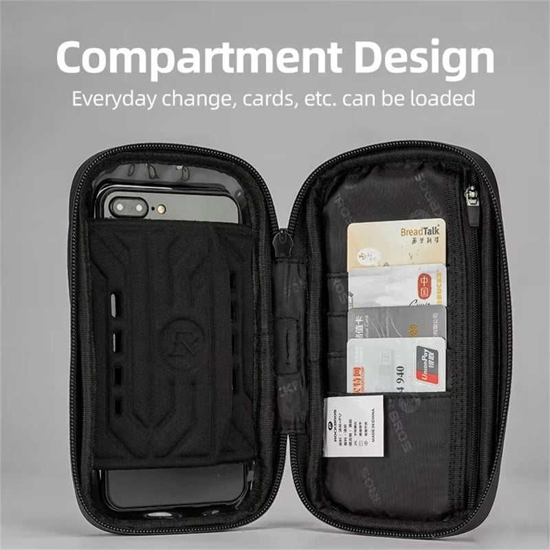 ROCKBROS B17-7 6.2'' Portable Touch Screen Phone Holder Bicycle Bag 360 Adjustable Waterproof Bike Front Frame Bag