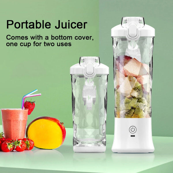 Portable Blender Electric Juicer 600ML Fruit Mixers 4000mAh USB Rechargeable Smoothie Mini Blender Multifunction Juice Maker