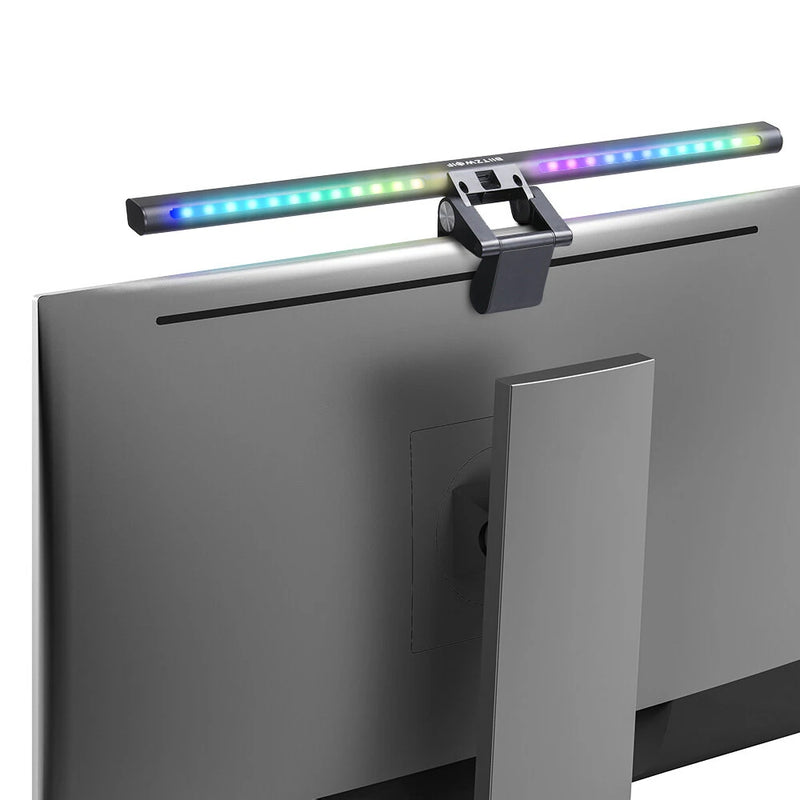 BlitzWolf BW-CML6 RGB Gaming Monitor Light Bar with Wireless Remote Control, Dynamic Pickup, Stepless Dimming/Color Temperature, Dual Light Source, Asymmetric Optical Design Eye Protection Anti-Glare for Home Office PC Computer