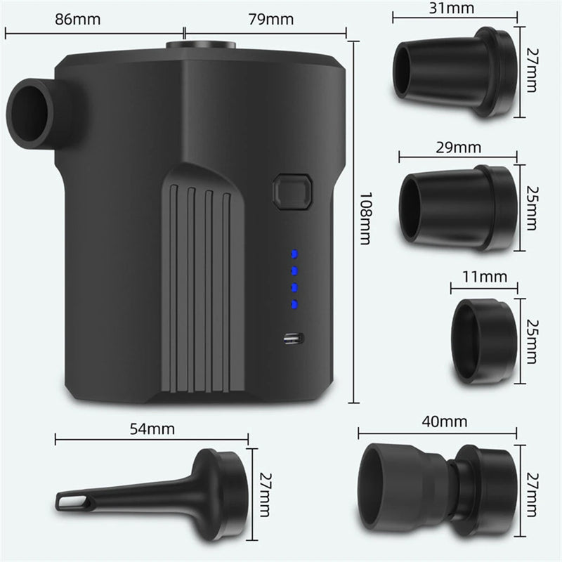 Wireless Portable Outdoor Electric Inflatable Pump For Swimming Pool Swimming Ring And Air Cushion Bed Dual Purpose Pump