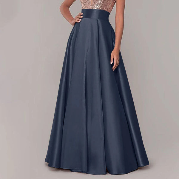 ZANZEA Stylish Women High Waist A-line Long Skirts Summer OL Work Skirt Jupe Female Solid Party Maxi Skirts Faldas Saia