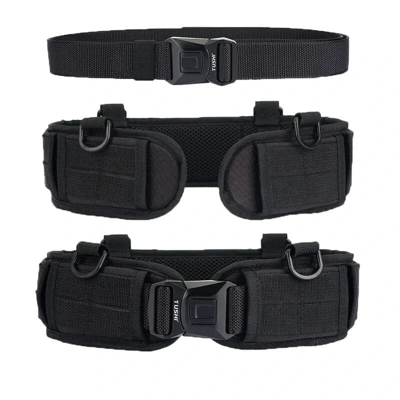 TUSHI Outdoor Tactical Belt Multifunctional Waist Seal Training Equipment Weight-Bearing Waist Seal Belt for Hiking Camping Climbing