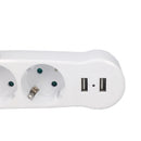 1PCS Dual USB Ports 1 to 3 Way EU Standard Power Adapter Socket Strip Porous Terminal Board 16A Conversion Plug
