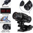 XANES 1080P Bicycle Helmet Camera 120 Wide Angle Bicycle Sports Camera IPX6 Waterproof Mini Motorcycle Helmet Camera Car Video Recorder Outdoor DV Video Camera