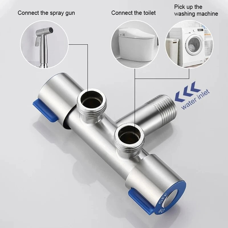Handheld Bidet Sprayer Set Stainless 304 Steel Spray Gun Shower Handheld Toilet Bidet Faucet Sprayer Shower Nozzle Self-cleaning