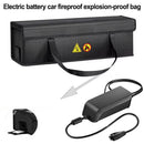 XANES 49*15*15CM Lithium Battery Storage Bag for Electric Bicycle Portable Waterproof Fireproof Explosion-proof Safety E-bikes Battery Handbag with Hidden Charging Port Design