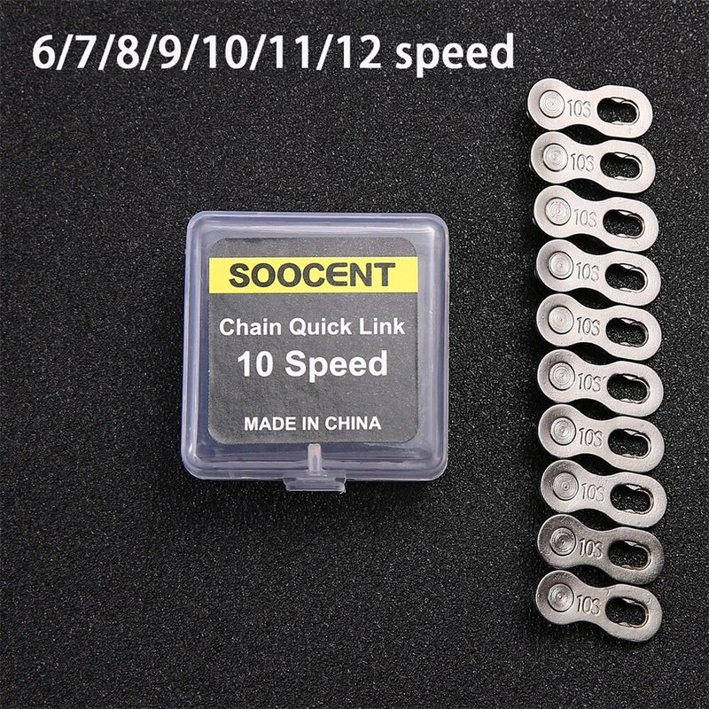 XANES 5Pair Bicycle Chain Link Connector Chain Magic Buttons 6-12 Speed Bicycle Cycling Quick Master Links for Mountain Bike