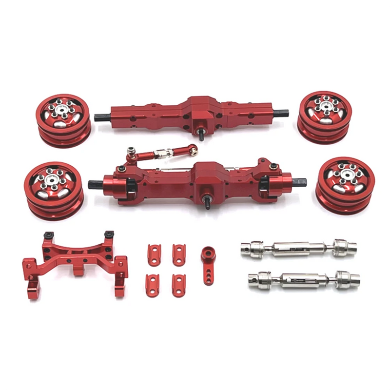 1/10 Car Spare Parts For WPL C74 Metal Upgrade Axle Steering Gear Seat Hub Transmission Shaft RC Car Parts