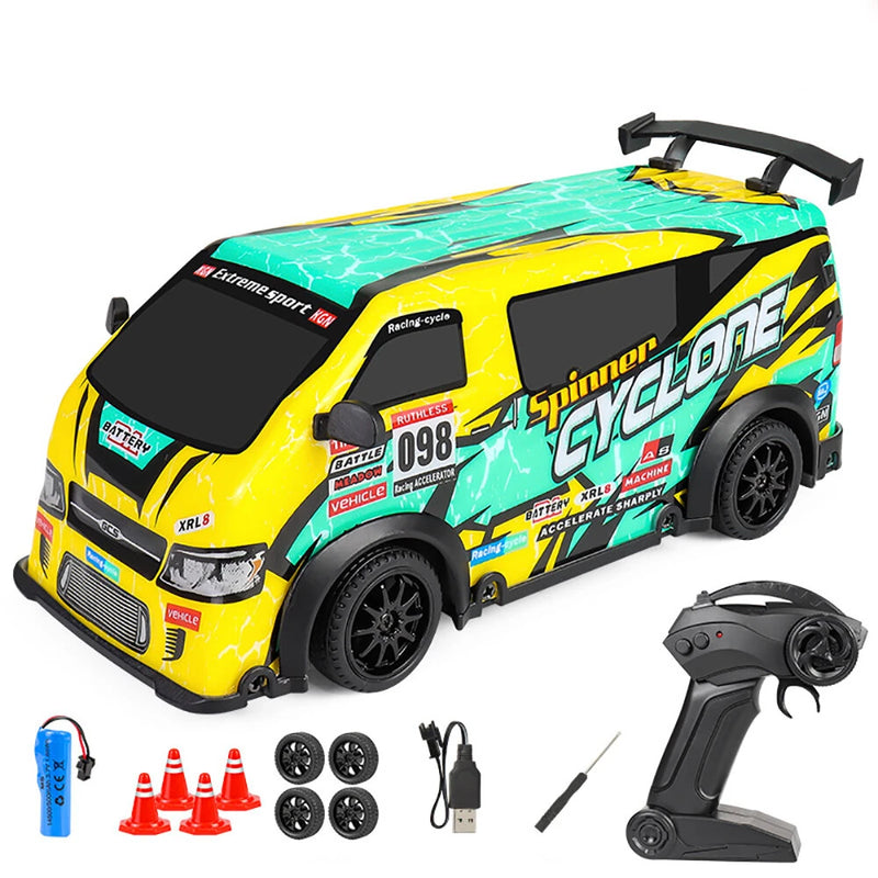 HR 2159 1/24 4WD 2.4G High-Speed Drift Truck Off-Road Model Electric Remote Control RC Car W/ Light