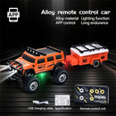 TRASPED HG4-221/222 RTR 1/64 2.4G Mini RC Car Alloy Shell Hummer Off-Road Climbing Truck Support App Remote Controlled LED Light Simulated Vehicle Three Speed Cruise Control Desktop Toys Model Collection Gift For Boys