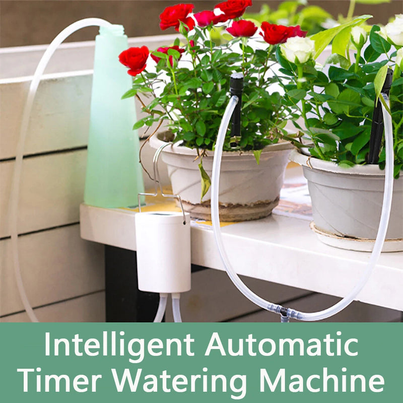 4 Adjustable Drip Arrow Intelligent Automatic Watering Machine Watering Device Timing Artifact Potted Garden Plant Spray Drip Irrigation