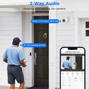 Hiseeu 4MP+4MP Dual Lens PTZ POE IP Camera 8X Zoom Full Color Night Vision 2-Way Audio H.265+ IP65 Waterproof CCTV Security Video Surveillance Camera