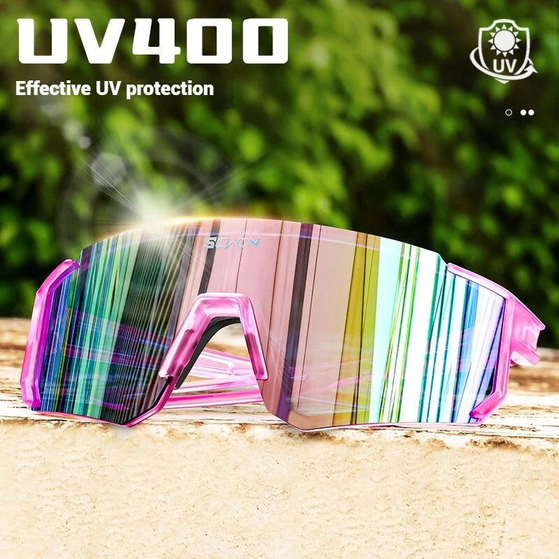 SCVCN UV400 HD Polarized Cycling Sunglasses Women Men Outdoor Sports Bike Glasses Windproof Fishing Hiking Bicycle Sun Glasses Goggles