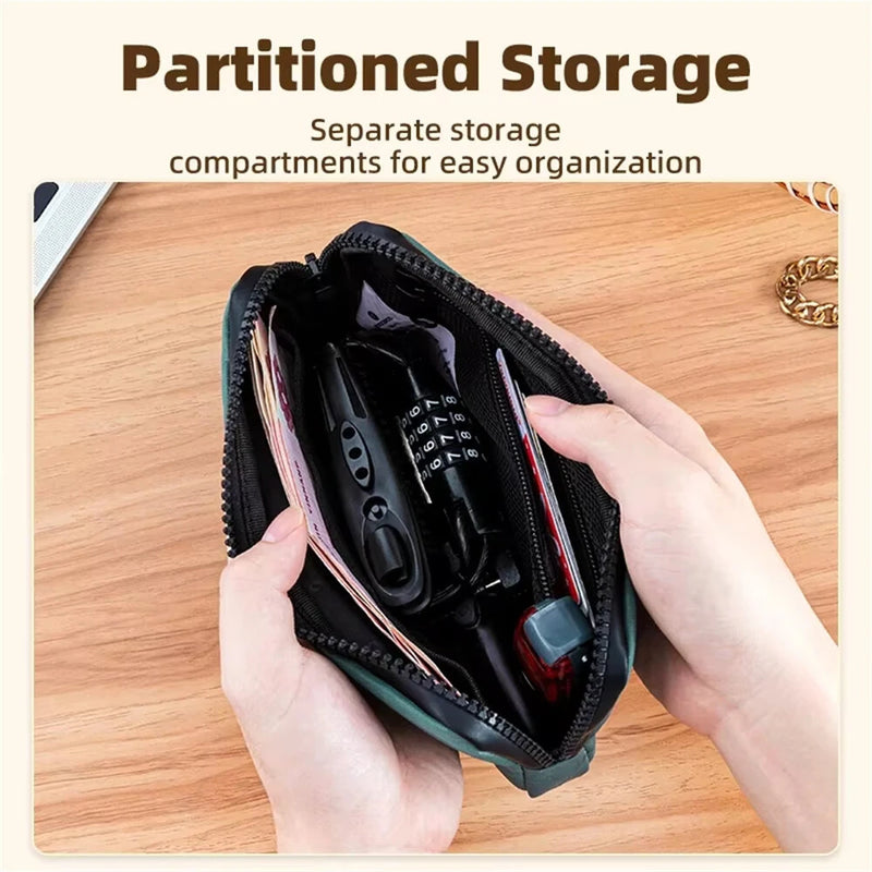 ROCKBROS 0.15L Portable Mini Cycling Phone Bag Lightweight Smooth Zipper Coin Purse Wallet Partitioned Storage Pack