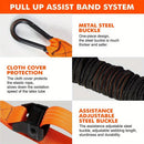 225lbs Resistance Band Adjustable Weight Size Pull Up Assistance Bands with Fabric Foot Knee Rests for Pull-Up Assistance