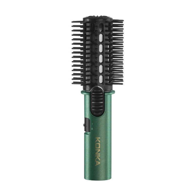KONKA Mini Portable Hair Styling Kit Curling Iron Straightening Comb Hot Air Comb Hairdressing Set Large Curler Portable Travel Dual-Purpose Barber Curling Iron Straight Hair Comb