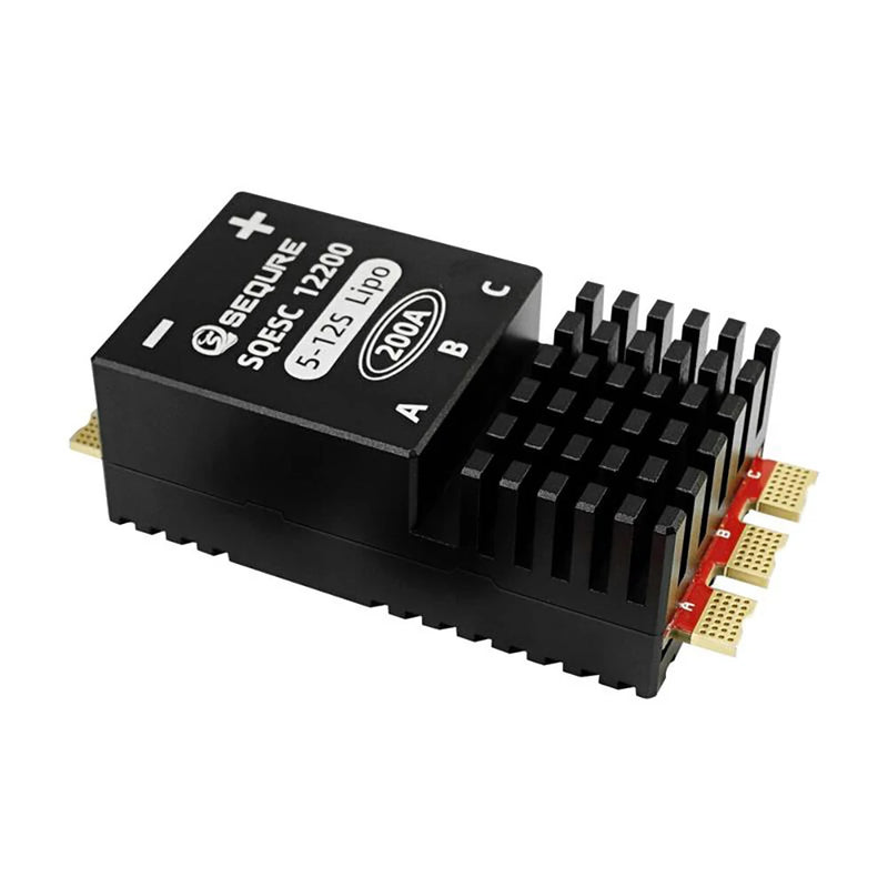 SEQURE SQESC 12200 Brushless Electric Speed Controller ESC 5-12S Power Supply 200A BLHeli_32 / AM32 Firmware Support 128KHz PWM Frequency Suitable For Multi-Rotor Aircrafts Airplane Models Plant Protection Machine Boat Models RC Car Models