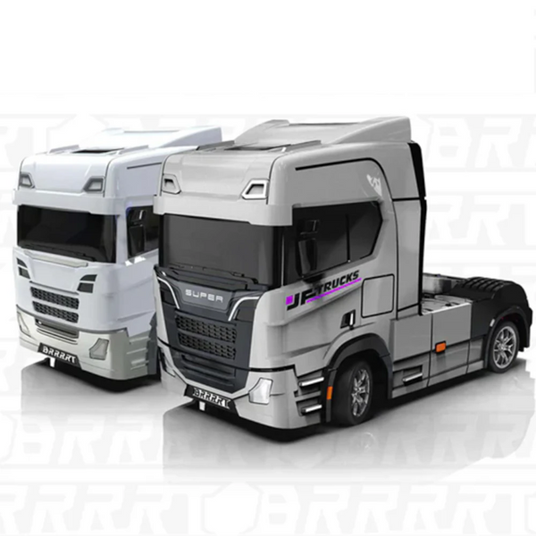 S917 RTR 1/43 2.4G 4WD Mini RC Car Tractor Semi Truck Built-In Gyro Full Proportional Drift Dual Speed LED Lights Racing Vehicles Models Engineering Remote Control Toys