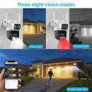 Three Lens 9MP HD 8X Zoom Security Camera WiFi Outdoor IP66 Waterproof Human Detection Night Vision Two Way Audio Smart Tracking ICSEE App Camera
