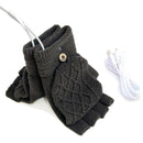 TENGOO 1pair Heated Gloves Mittens Knitting Fingerless Comfortable Winter Gloves for Indoor or Outdoor Man Women