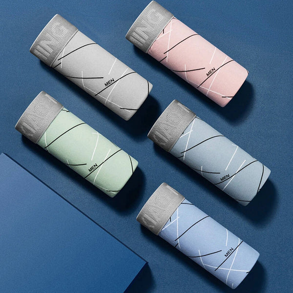 5pcs Men Boxer Briefs Thin Breathable Comfy Quick Drying Stretchy Boxer Underwear Shorts Male Sports Underpants Panties Boxershorts