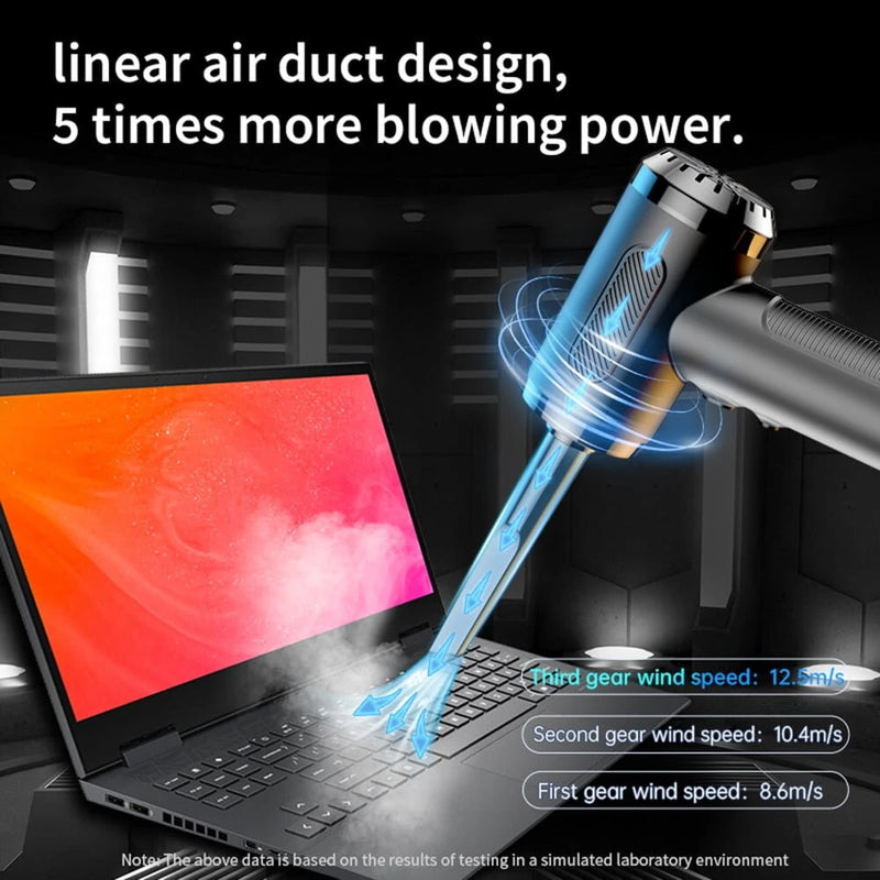 50000RPM Portable Suction Machine Dust Blower for Car Indoor Office Blowing Suction Integrated Handheld Air Pump High-Power Computer Case Keyboard Cordless Dust Blower