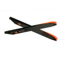 1 Pair FUNFLY 610mm Carbon Fiber Main Blade for 600 Class Helicopter
