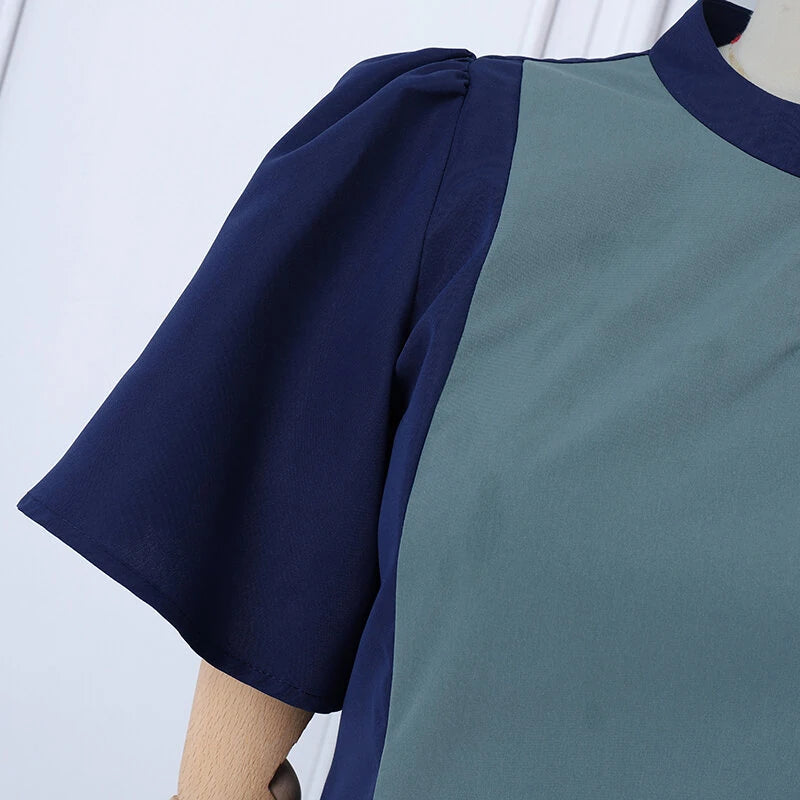 ZANZEA Korean Style Women's Dresses Elegant Fashion Short Sleeve Elastic Waist Party Bodycon Dress