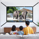 100/120 Inch V Buckle Extension Portable Projector Screen 16:9 4K Compatible 160 Wide Viewing Angle HD Outdoor Indoor Easy Setup Washable Projection Screen for Home Theater Backyard