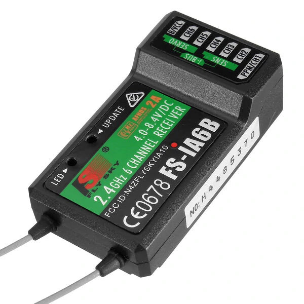 FlySky FS-i6 2.4G 6CH AFHDS RC Radio Transmitter With FS-iA6B Receiver for RC FPV Drone Engineering Vehicle Boat Robot