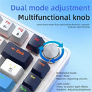 K82 Type-C Wired Mechanical Keyboard with Knob 75% Layout PCB Hot Swappable Backlight 82 Keys Multifunctional Gaming Keyboard