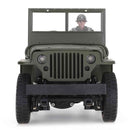 LUXINGZHE 2506-1 RTR 1/16 2.4G 4WD 1941 Willys MB for Jeep Military Truck Off-Road Climbing LED Light Alloy Body Shell Metal Frame Drive Shaft Gear Rock Crawler Full Proportional Retro Simulation Vehicles Models Toys