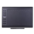 10x6 Inch Professional Graphics Drawing Tablet 12 Express Keys with for Mac Windows for Painting Designing Online Course