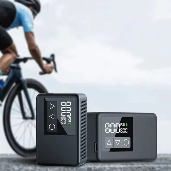 NEWO BL01 Universal Mini  Bike Tire Air Pump 120PSI AI Smart Auto-stop Dual Digital Air Pressure Display 1000mAh Battery LED Emergency Flashlight Type-C 108g Portable Inflator For Electric Bikes Motorcycle Bicycle Balls