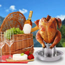 Stainless Steel Removable Chicken Roasting Rack Plate Grilled Chicken Rack Camping Outdoor Barbecue Tray Grilled Chicken Home Kitchen Fork Chicken Rack