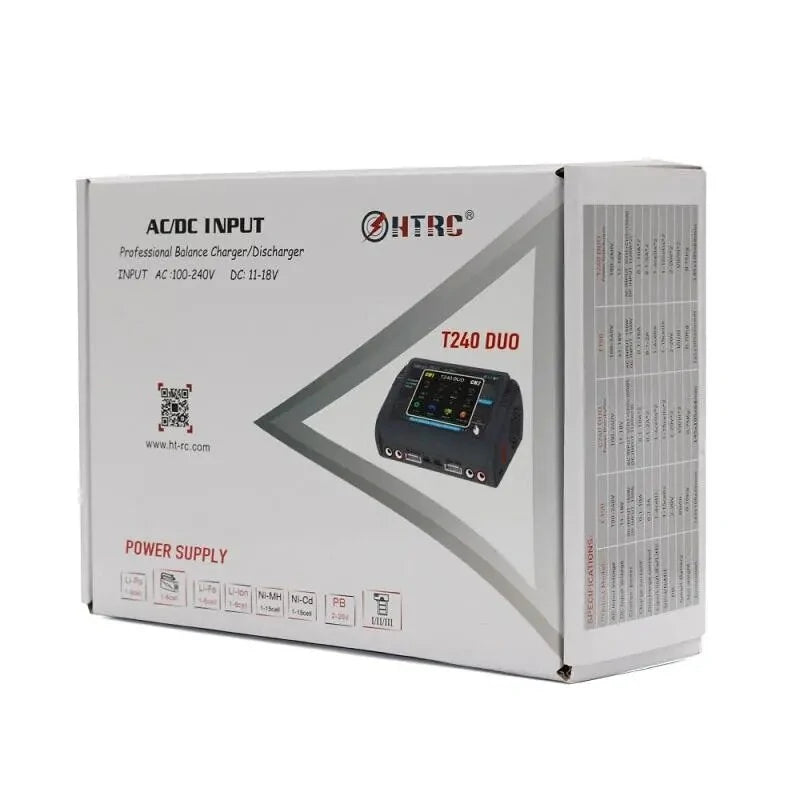 HTRC T240 DUO AC 150W DC 240W 10A Touch Screen Dual Channel Battery Balance Charger Discharger
