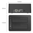 MAIWO K3082P 12-in-1 Hard Drive Docking Station SATA to USB 3.1 Gen2 Dual Bay Offline Clone Adapter with RJ45 SD/TF for 2.5/3.5" SSD HDD Case