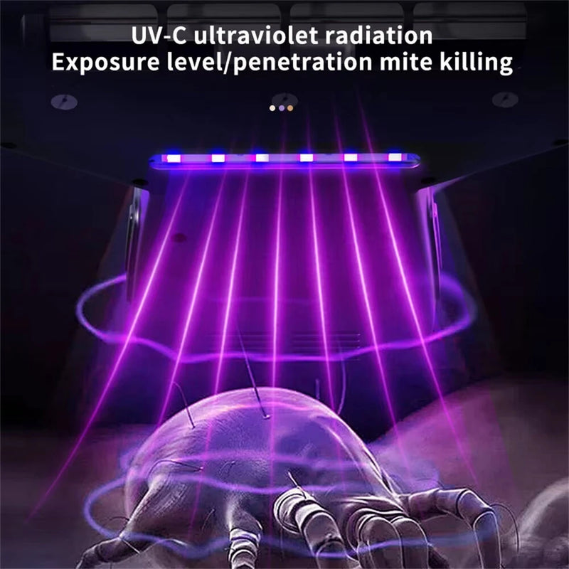 NovuLife Wireless Mite Removal Vacuum Cleaner 15Kpa Powerful Suction with UV Sterilization for Mattress & Sofa