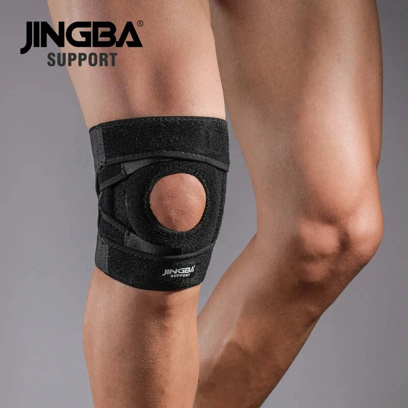 JINGBA SUPPORT Adjustable Knee Pads Breathable Outdoor Sports Knee Brace Support Belt Basketball Fitness Knee Protector Kneecap