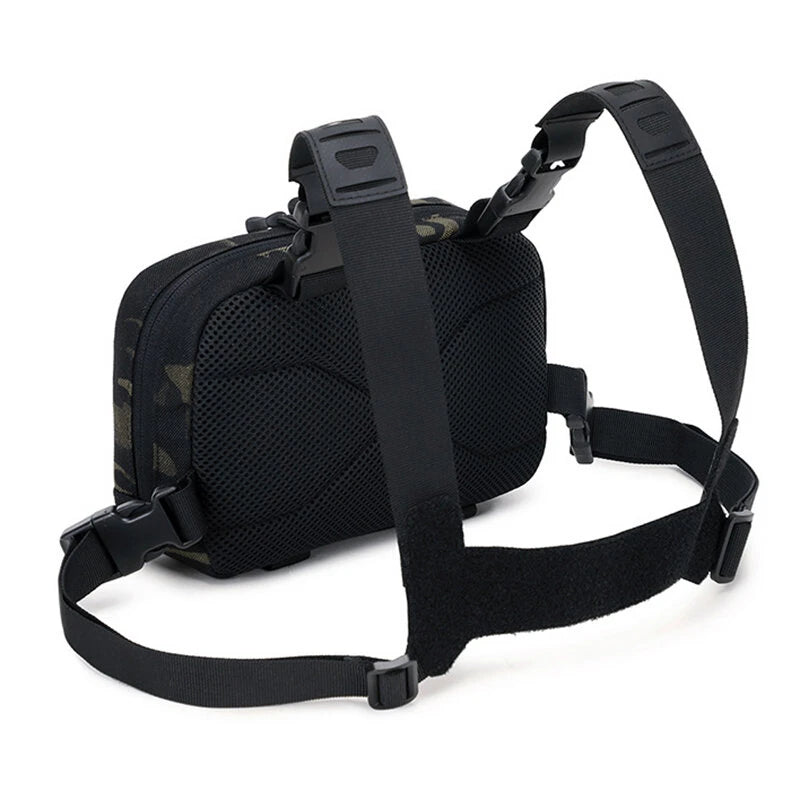 IPRee Waterproof Molle Nylon Fishing Chest Bag, Men's Tactical Bags, Climbing and Camping Backpacks, Outdoor Travel Vest, Fanny Pack