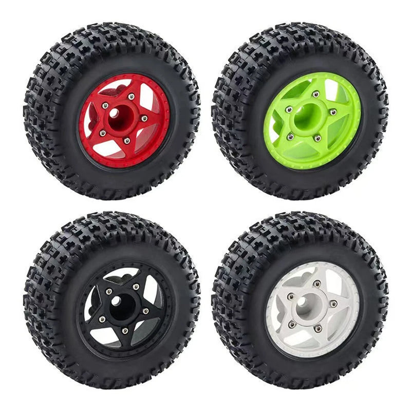 4PCS D232 Upgraded Off-Road Tires Wheels for 1/8 1/10 Short Course Truck RC Cars Vehicles Models Parts Accessories