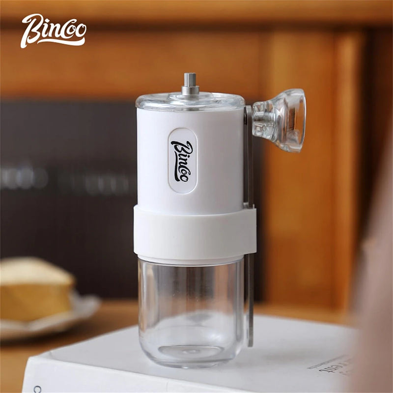 Bincoo Portable Manual Coffee Grinder with Ceramic Core Adjustable Grind Settings Travel-Friendly 25g Capacity Compact for Home & Camping