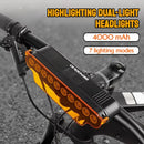 BENGGUO BG-1969 Wireless Remote Control Bicycle Headlight 120dB Horn 10 LED Waterproof Bike Light with Dust Cover