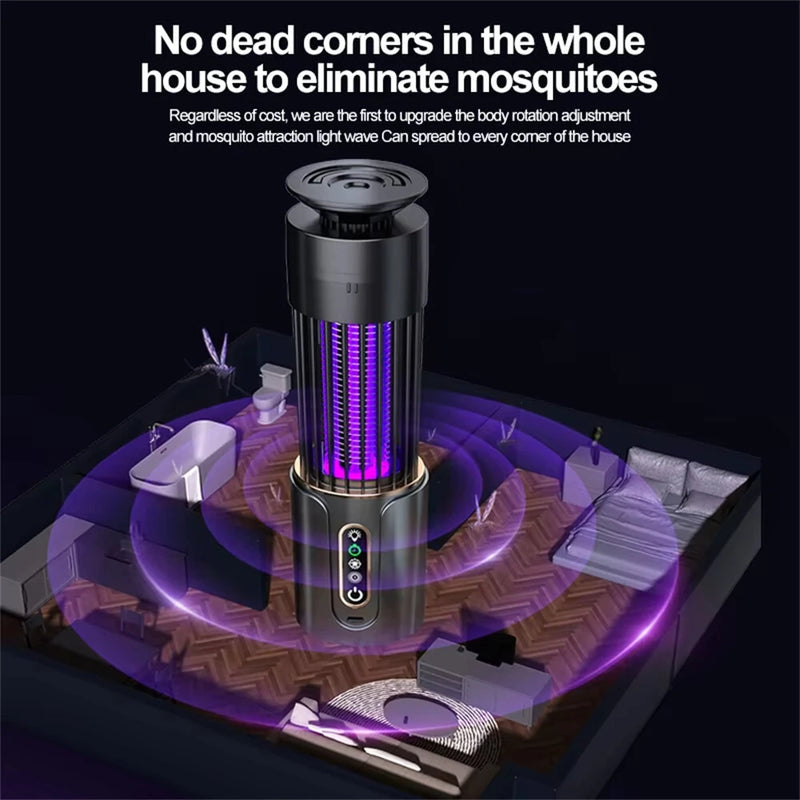 2 in 1 Strong Electric Shock Mosquito Killer Lamp 2000V High Power LED UV Light Portable Night Light Indoor Outdoor Bug Zapper Camping Lantern