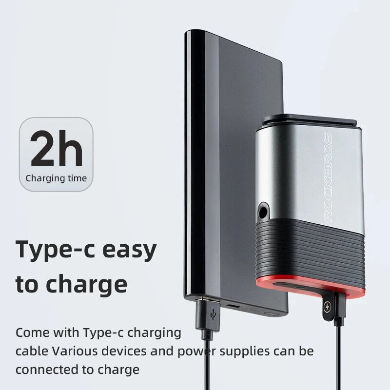 ROCKBROS Bicycle Bluetooth Smart Lock Taillight Dual Function IPX6 Waterproof 5 Lighting Modes Type-C Rear Light Lock for MTB Bike