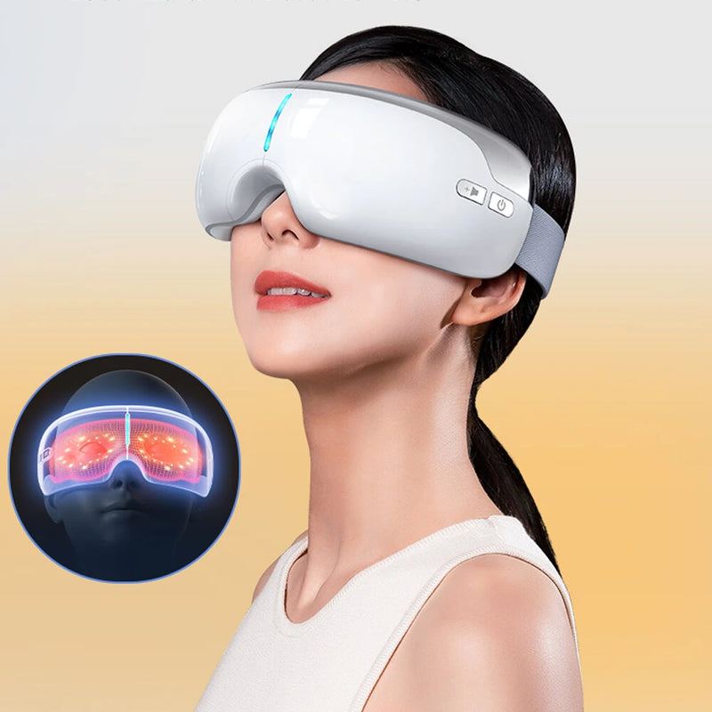 KONKA Foldable Eye Massager with Graphene Heating 3/5 Adjustable Modes 42C Warm Compress USB Rechargeable for Eye Strain Relief