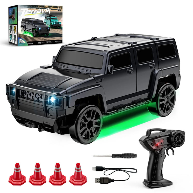 WSD E86 E87 RTR 1/64 2.4G 4WD Drift RC Car SUV Mini Race LED Light Two Speed Full Scale Radio Control High-Speed Motor On-Road Racing Vehicle Model Boys Gifts Toys